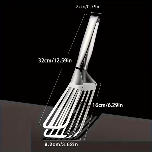 Stainless Steel Serving Tongs in 1- or 2-Piece Options, Multipurpose Kitchen Utensils for Buffet Salads, Bread, Fish, Steak and Dessert Presentation