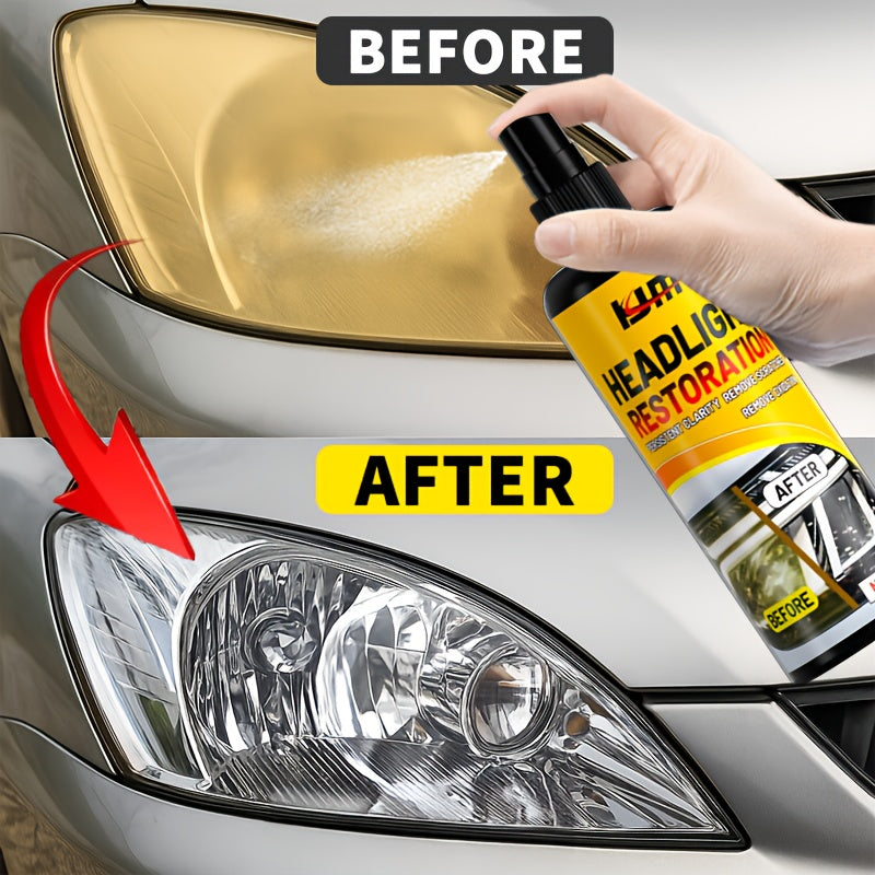 Headlight Restoration Polish Kit, Exterior Lens Appearance Care for Compatible Vehicles with Surface Yellowing and Oxidation Detailing References