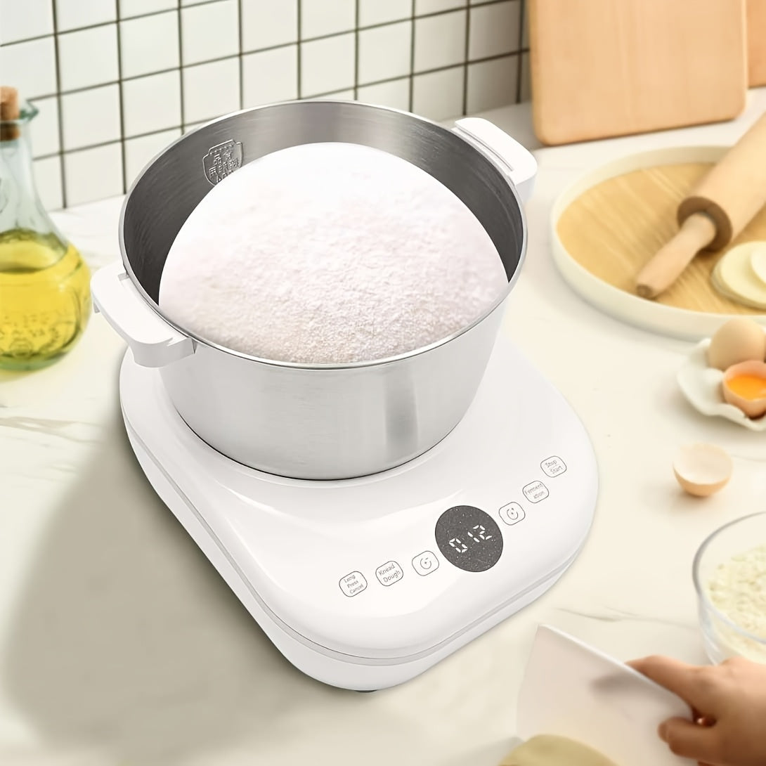 1.85gal(7.3QT)Electric Dough Mixer with Ferment Function, Bread Maker Machine, Dough Maker Machine with 304 Stainless Steel Bowl, Microcomputer Timing, Household Flour Kneading Machine for Pizza Bread, Christmas Gift