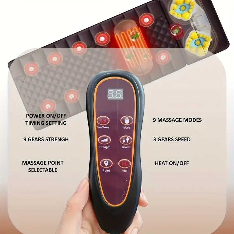 1 Set Of Large Brown Full Body Heating Massagers, 2 Styles Of PU Material, with Neck And Foot Devices And Massage Headrest, Lumbar Pillow, Timer, Comfortable And Wear-resistant, Non-slip Bottom, Easy to Store, Suitable for Home, Office Take A Nap
