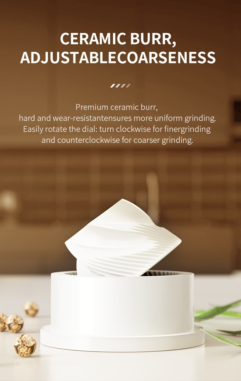 LED Salt and Pepper Grinder with Rechargeable Electric Grinding and Adjustable Coarseness, Black or Green Options Including Two-Piece Charging-Base Labels