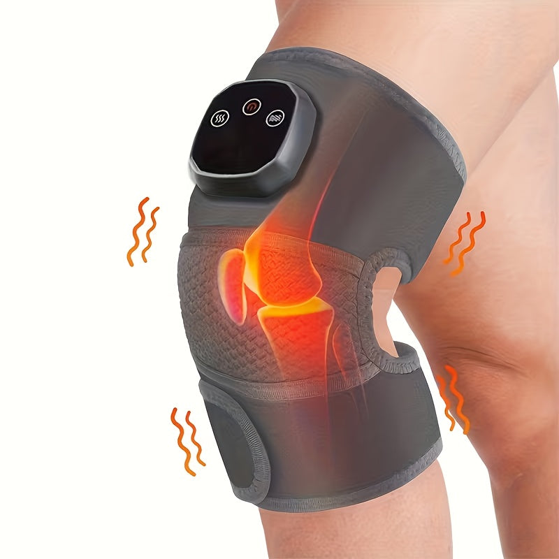Warming Knee Cushion with Heat and Vibration Massage, Single Cordless Knee Aid with USB Charging and Listed Rechargeable Nickel Battery for Personal Comfort
