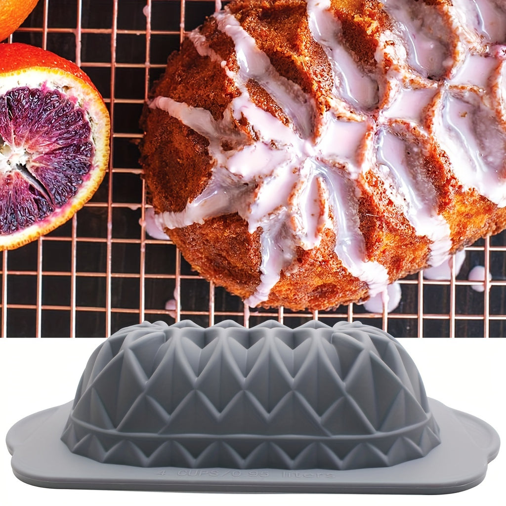 Silicone Bread Loaf Pan Set, 4-Piece Light Gray Baking Mold Selection in Small or Medium Options for Homemade Cakes, Bread and Decorative Dessert Recipes