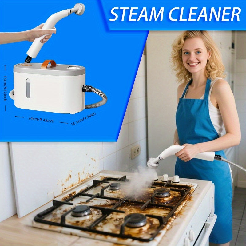 White Steam Cleaner with Listed 28.07oz Tank, Standard, Upgrade and Professional Model Options for Suitable Kitchen Surfaces, Upholstery and Car Interior Cleaning