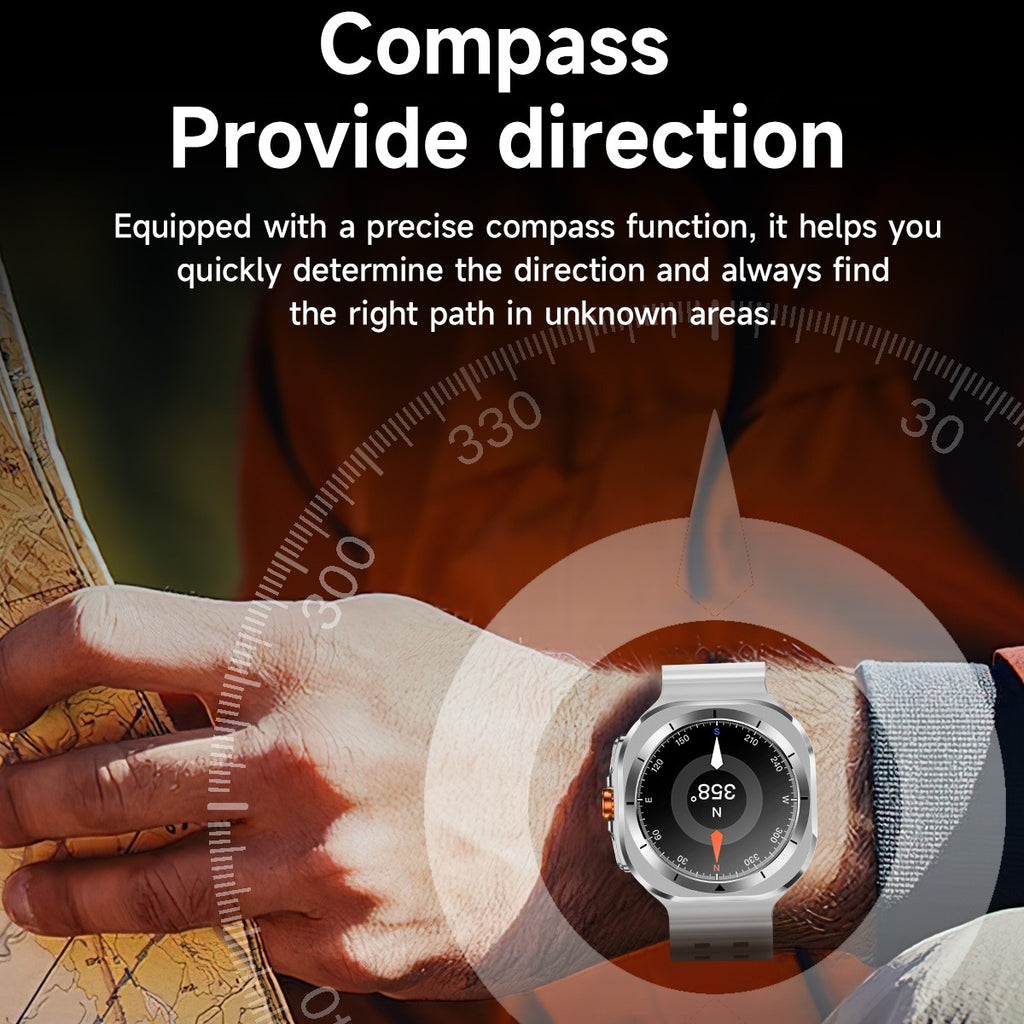 Wireless Calling Smartwatch with Customizable Watch Faces, Listed 100 Modes and Voice Assistant, Orange, Black, White or Blue Watch for Everyday Activity Tracking
