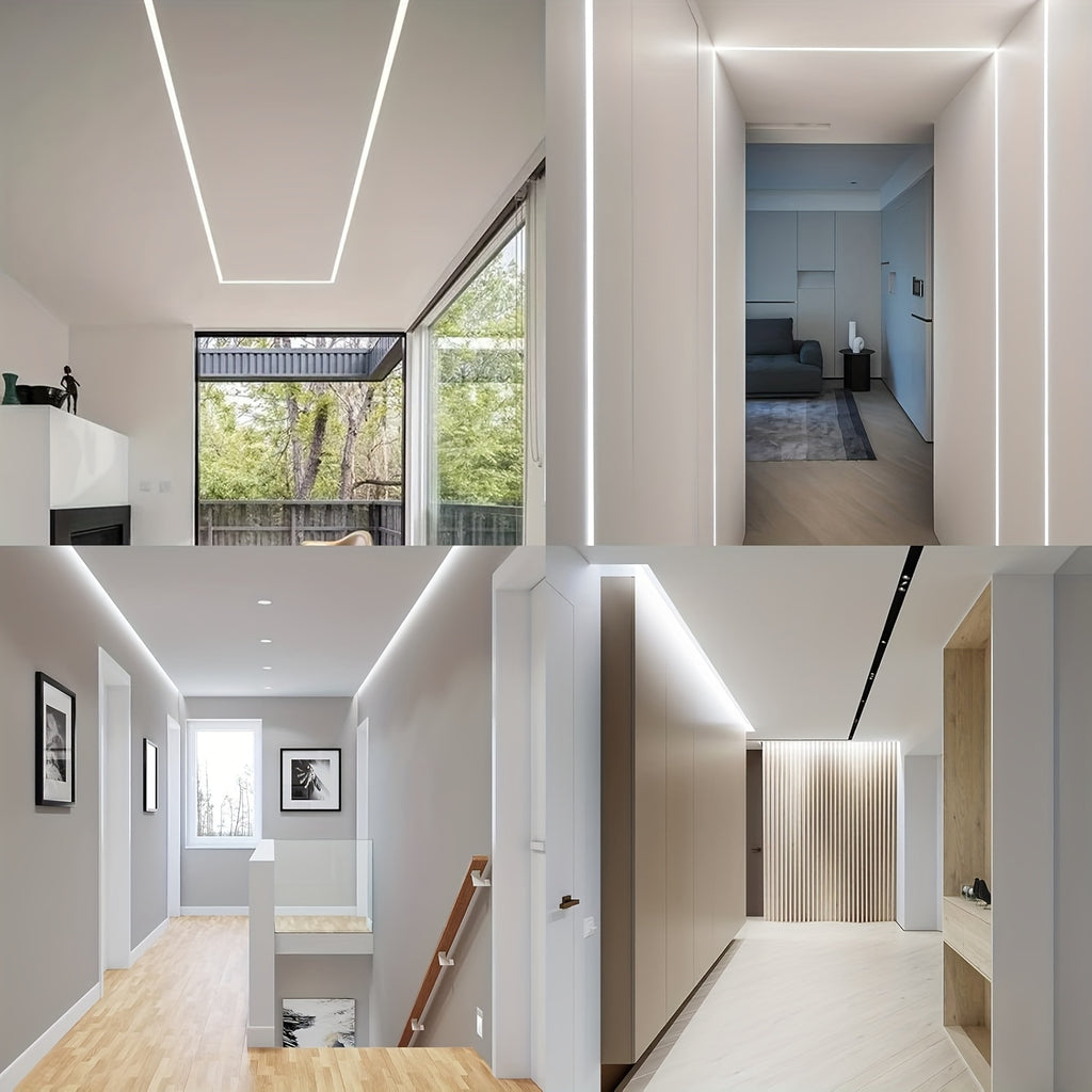 COB LED Strip Lights with Knob Dimmer, 32.8ft 24V Flexible Light Tape in White or Warm White, 8mm Width and CRI92+ for Cabinets, Shelves and Bedroom Accents