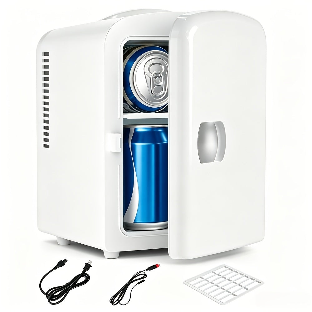 Portable Skincare Mini Fridge with Listed 1.06-Gallon Capacity, White or Black Small Refrigerator Options for Compatible Cosmetics, Bedroom and Office Storage