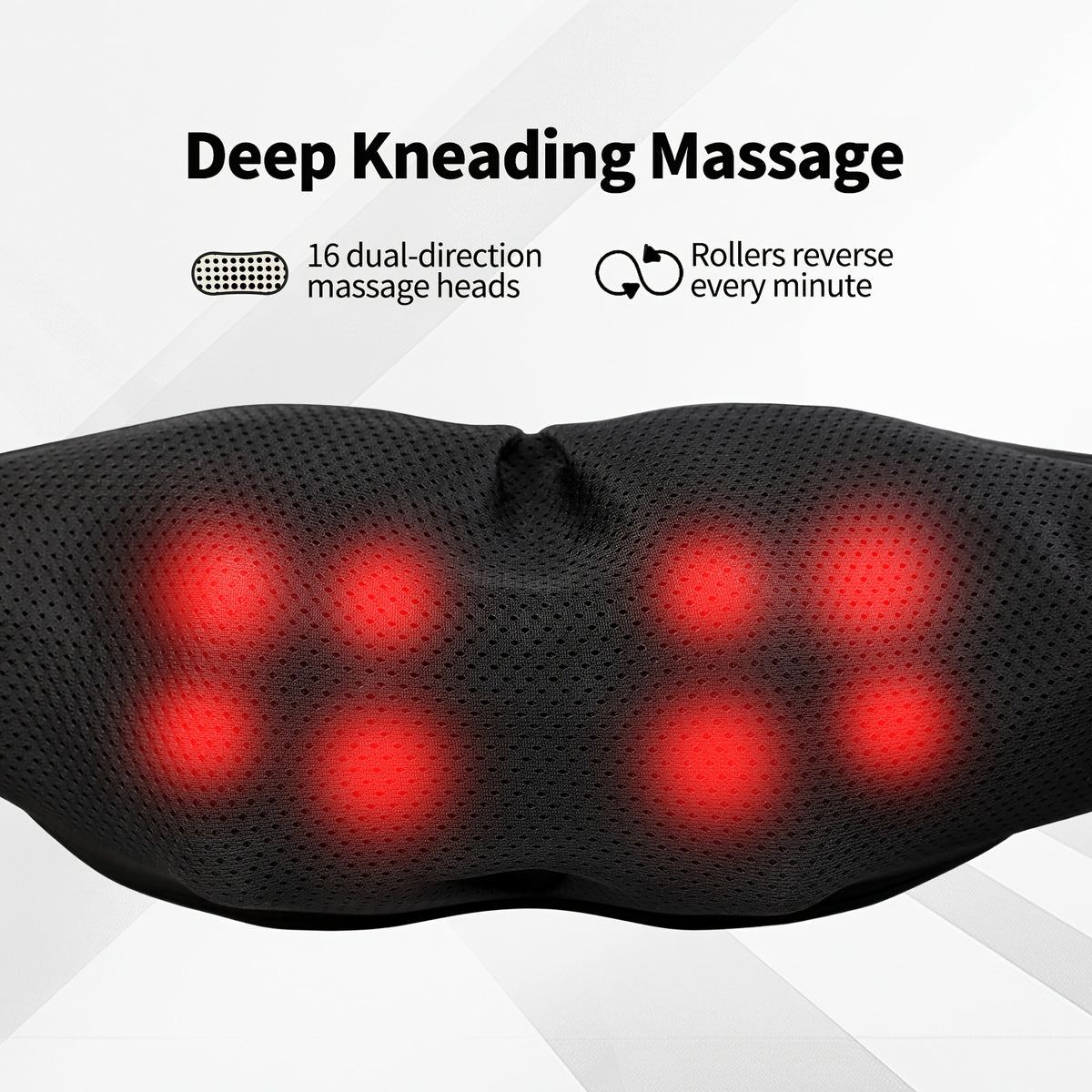 Electric Kneading Neck and Shoulder Massager in Black or Grey, Acupressure-Style Personal Care Device for Adult Home Massage Routines and Gift Ideas