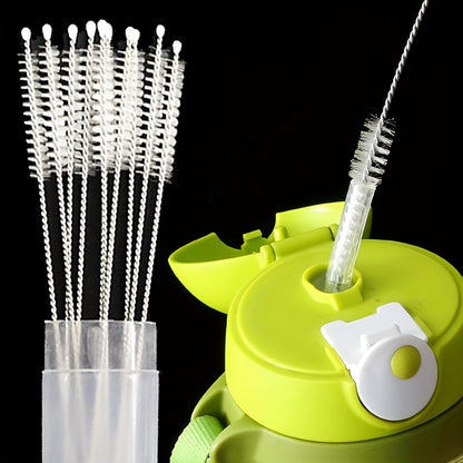 Five-Piece Straw Cleaning Brush Set for Compatible Drinking Straws, Narrow Tubes and Water Bottle Crevices, Long Kitchen Brushes for Everyday Manual Cleaning