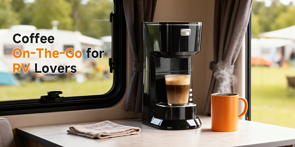 Compact One-Button Coffee Maker for Home, Everyday Coffee Machine with Simple Start Control in Black or White for Kitchen Counters and Morning Routines