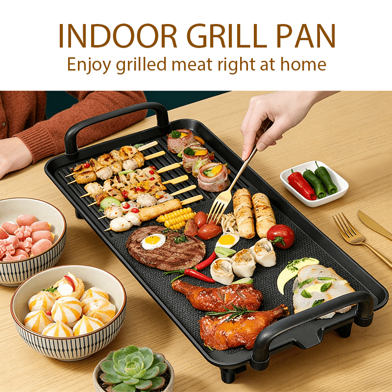 Nonstick Electric Griddle for Home Breakfast Preparation, Listed Black Cooking Appliance with 15.35 x 8.66 or 22.83 x 10.24 Inch Model Options for Everyday Meals
