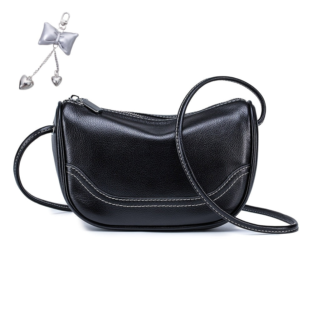 Leather Organizer Crossbody Bag with Listed Smartphone Pockets, Everyday Handbag Purse in Thirteen Color and Style Options for Errands and Travel
