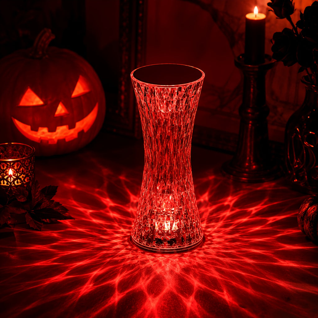Color Changing Crystal Table Lamps, 2-Pack USB LED Bedside Lights with 16 Colors, Touch Control and 3 Brightness Levels for Bedroom & Party Decor