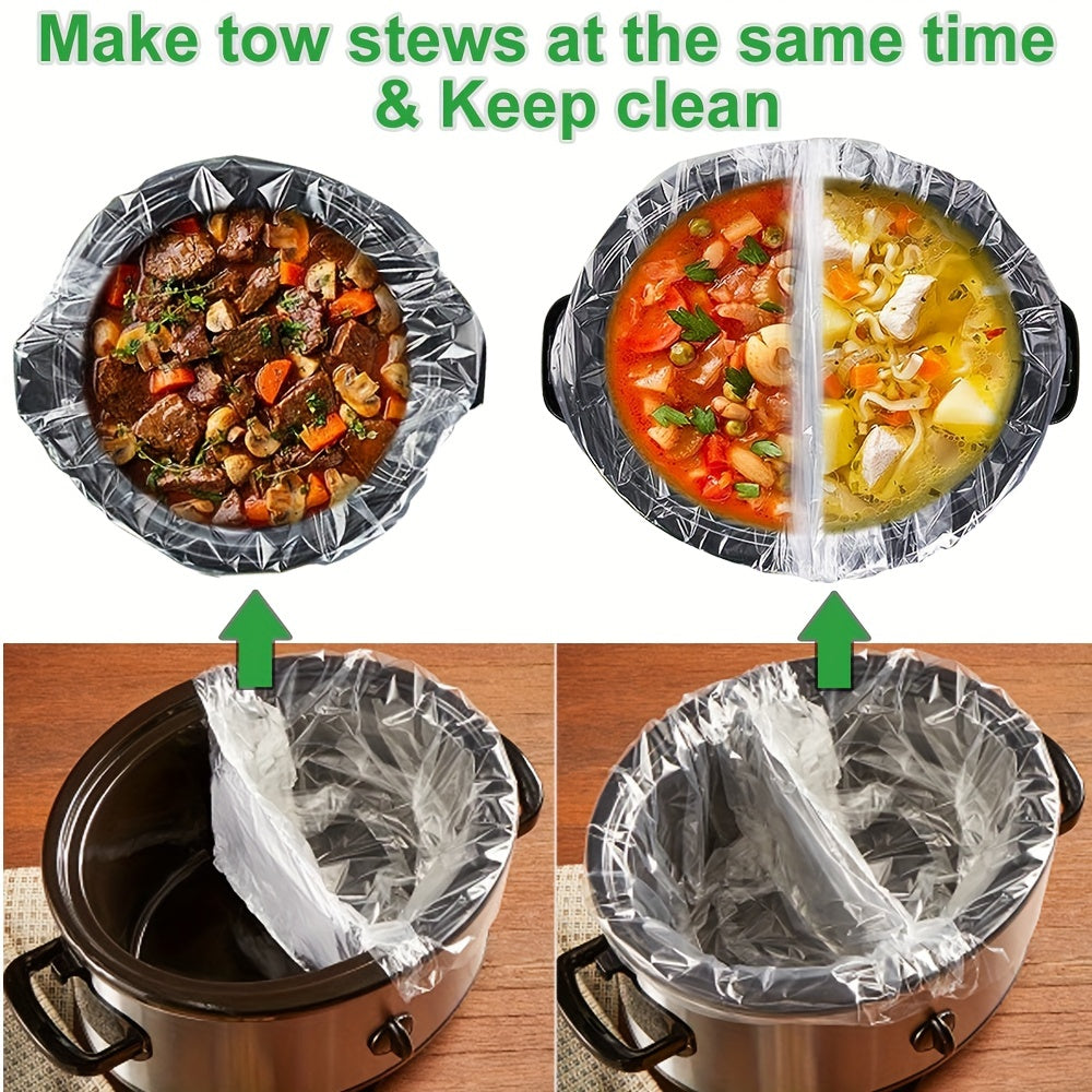 Disposable Slow Cooker Liners by XPENGKILL, Listed 13 x 21 Inch Plastic Bags in 10, 15 or 20 Count Packs for Compatible Round and Oval Cooking Inserts