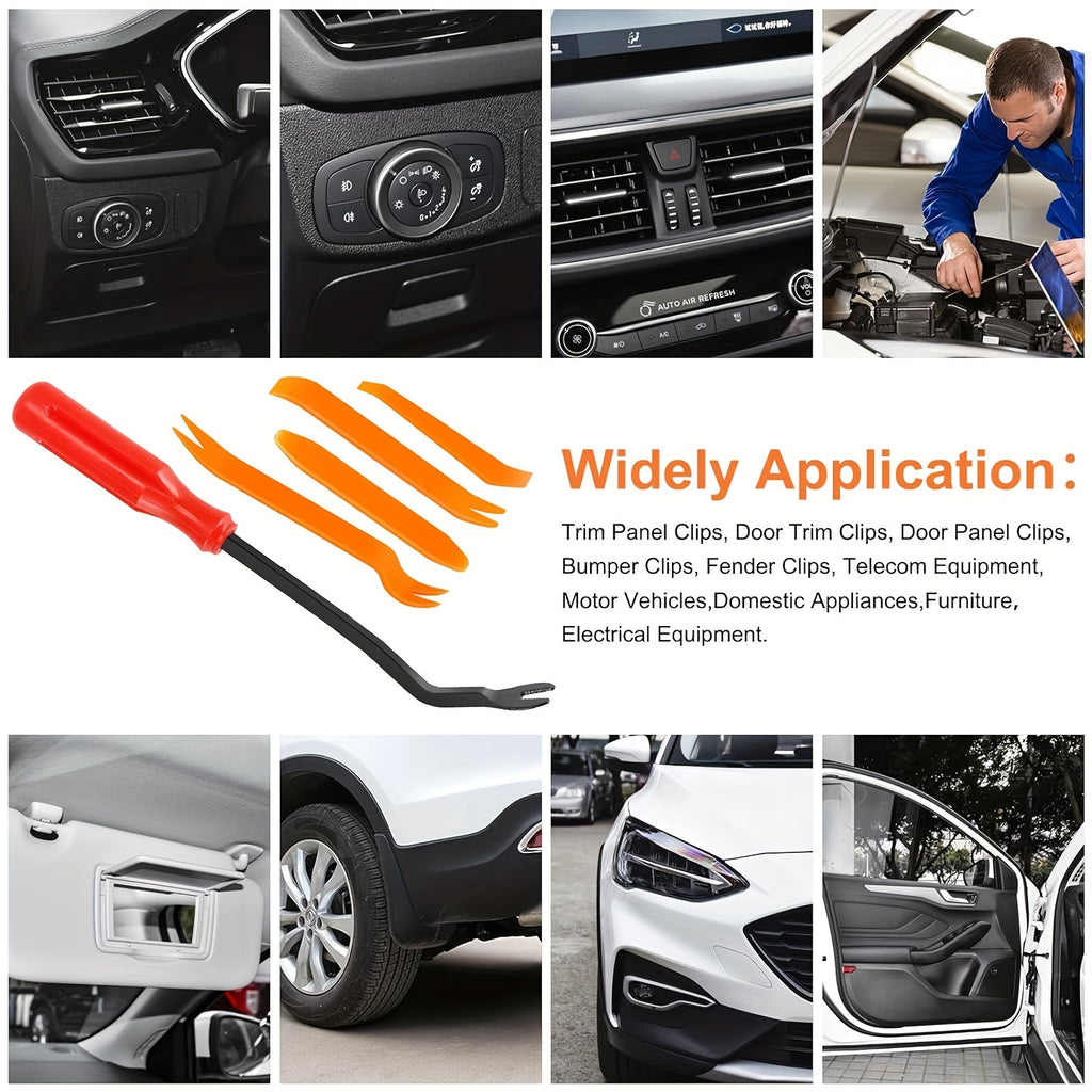 Bumper Retainer Clips and Plastic Push Rivet Fasteners for Compatible Car Applications, Seven Quantity Options with Removal Tool References