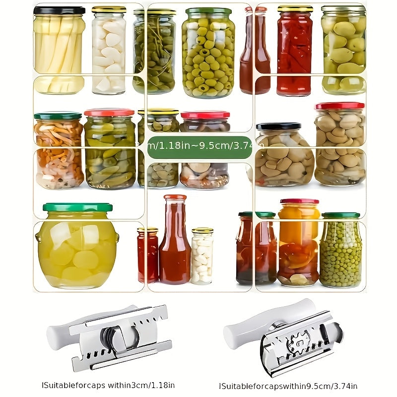 Jar Lid Gripper and Cap Remover, Single Kitchen Opening Accessory with Listed Non-Slip Design for Compatible Container Lids and Everyday Meal Preparation