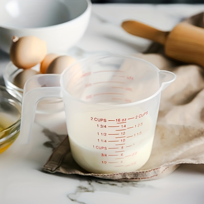 Nesting Measuring Cup Set, Three-Piece Kitchen Measuring Tools with Listed 250ml, 500ml and 1000ml Capacities for Metric Recipes and Home Baking Preparation