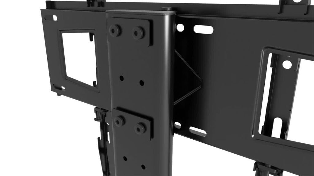 Swivel TV Floor Stand with Adjustable Height and Tempered Glass Base, Cable Management and Black or White Options for Compatible 32–65 Inch Television Setups