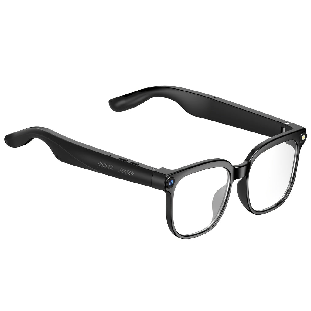 Smart Video Recording Glasses with Listed 1080P Video, 8MP Wide-Angle Camera, 163-Language Translation, Wireless Music and Calls in Black M02S or M08 Options