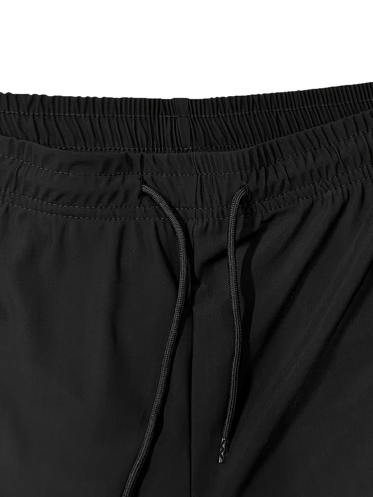 Men's Stretch Shorts with Drawstring Waist and Zippered Pockets, 85% Polyamide and 15% Elastane Fabric in Eight Color-Style Labels for Casual Summer Wear