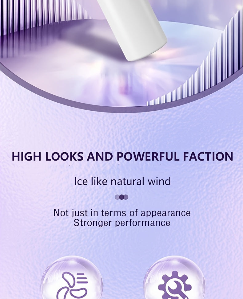 Rechargeable Handheld Fan 3-Pack in Pink, Purple and Black with Three Speeds, USB-C Charging and Listed 180-Degree Adjustment for Travel and Summer Outings