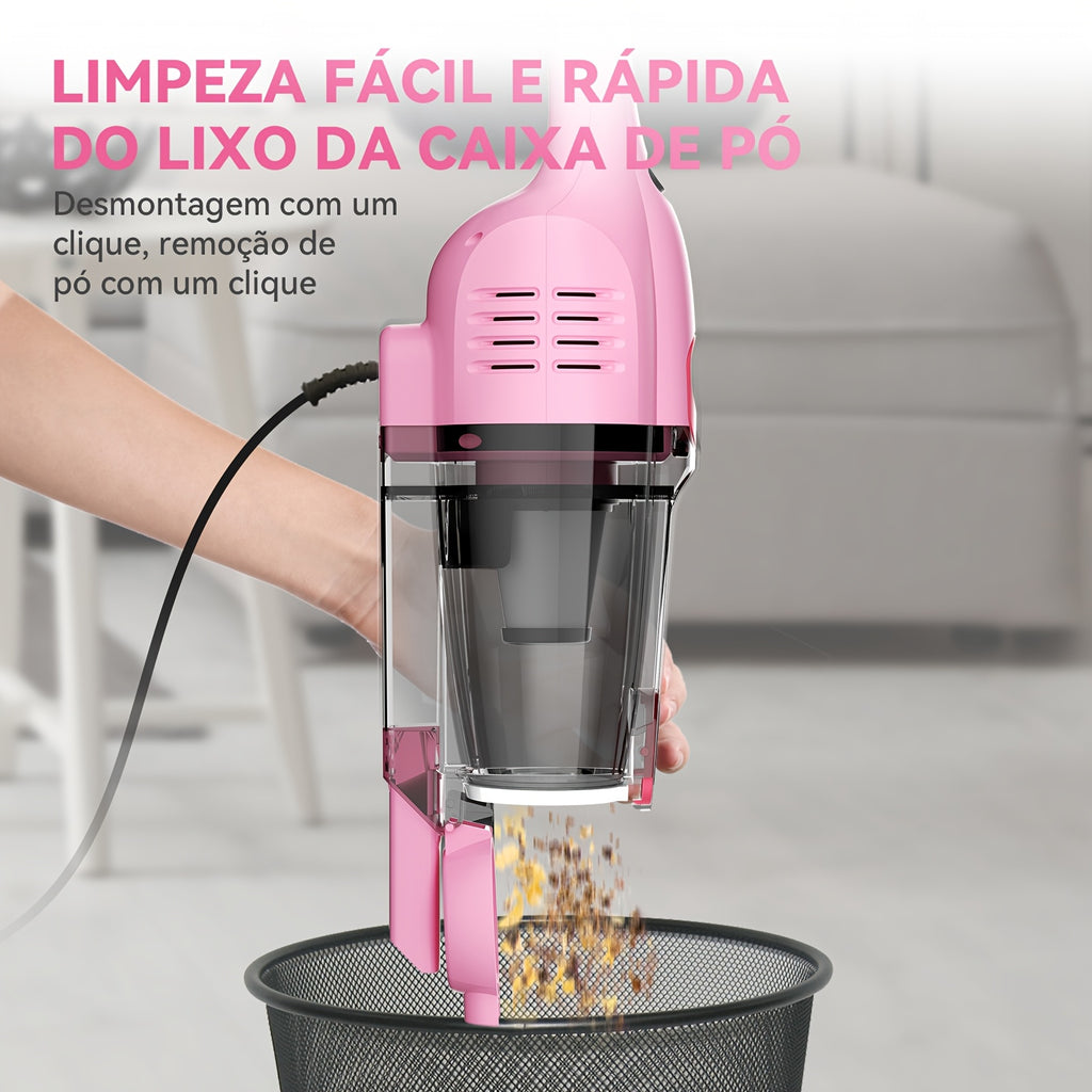 600W Bagless Stick Vacuum INSE with Listed 20kPa Suction and 18-Foot Cord, Handheld Cleaning Format in Seven Colors for Compatible Floors and Pet Hair Cleanup