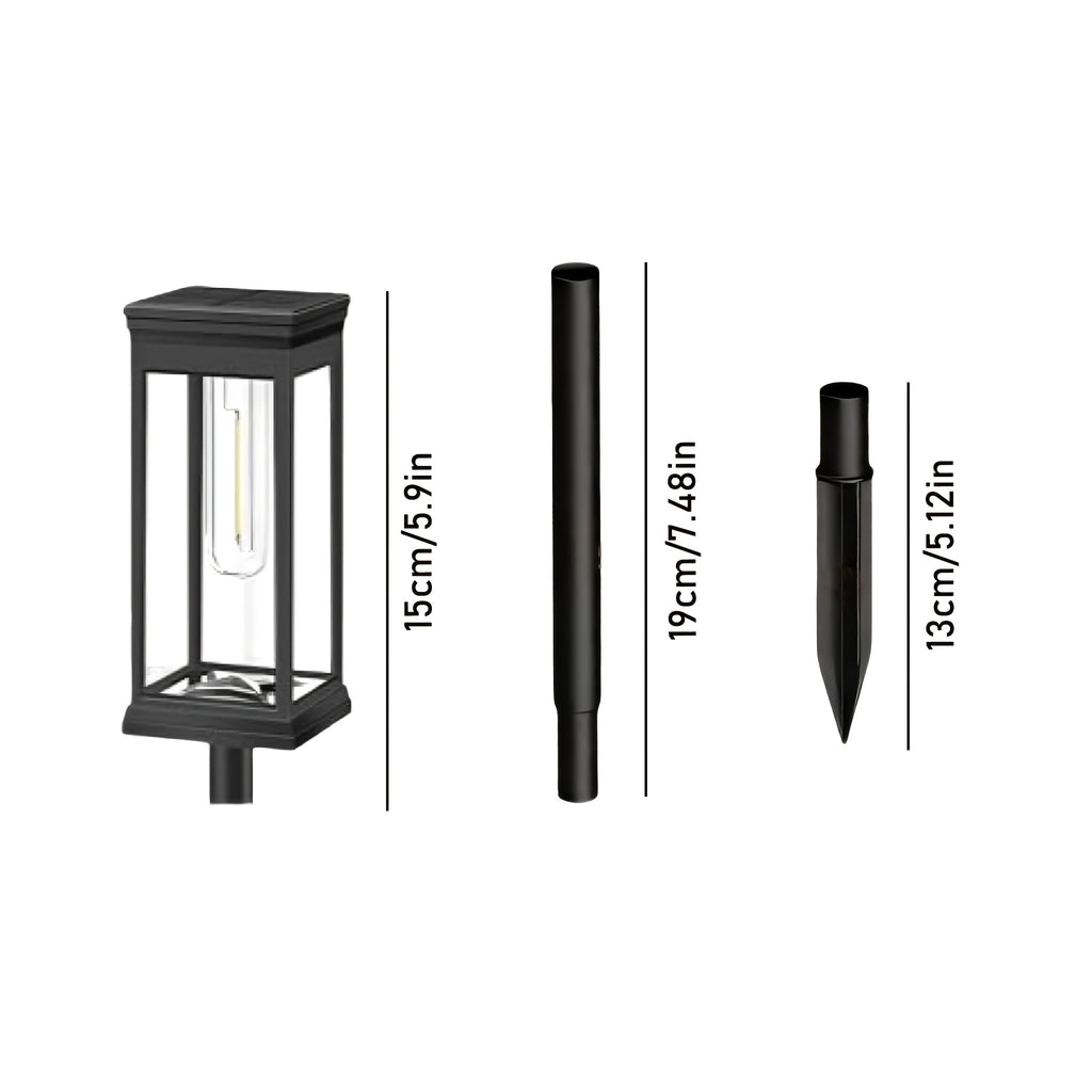 Solar Outdoor Path Lights Eight-Pack with Listed Automatic On-Off and IP44 Rating for Decorative Garden Borders, Lawn Areas, Terraces and Home Landscape Displays