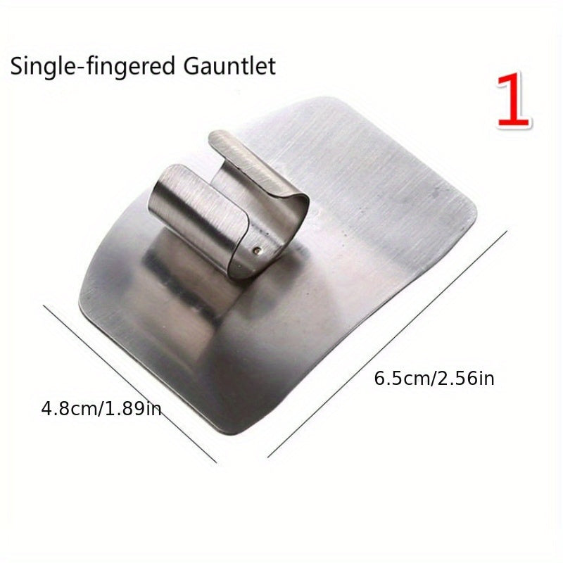 Finger Guard for Cutting Vegetables, Stainless Steel Kitchen Knife Shield with Non-Slip Grip for Home Cooks and Chef or Paring Knife Food Prep, 1 Piece