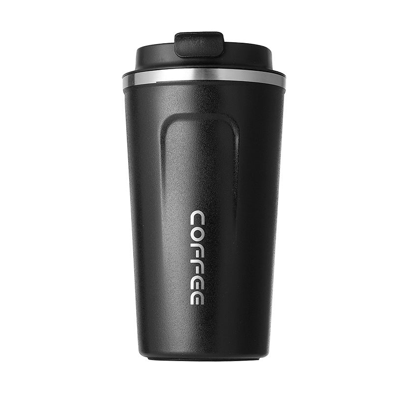 Vacuum Insulated Travel Mug, Black 510ml Stainless Steel Coffee Tumbler with Double-Wall Construction for Reusable Tea and Everyday Office Drink Routines