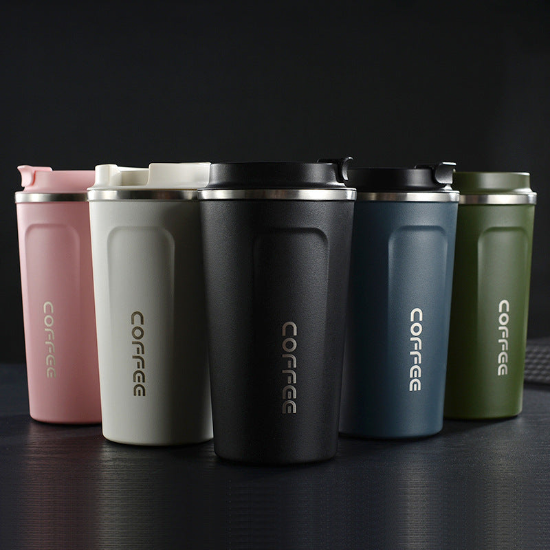 Vacuum Insulated Travel Mug, Black 510ml Stainless Steel Coffee Tumbler with Double-Wall Construction for Reusable Tea and Everyday Office Drink Routines