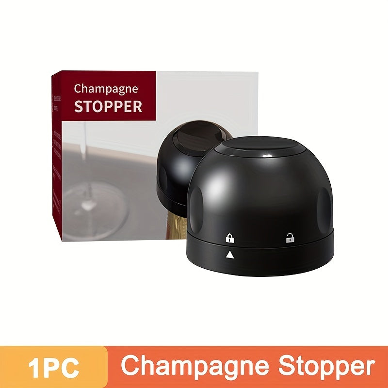 Wine and Champagne Bottle Stoppers in Black with Single Wine Stopper, Two-Pack, Ten-Pack and Set Options for Compatible Bottle Storage and Home Entertaining