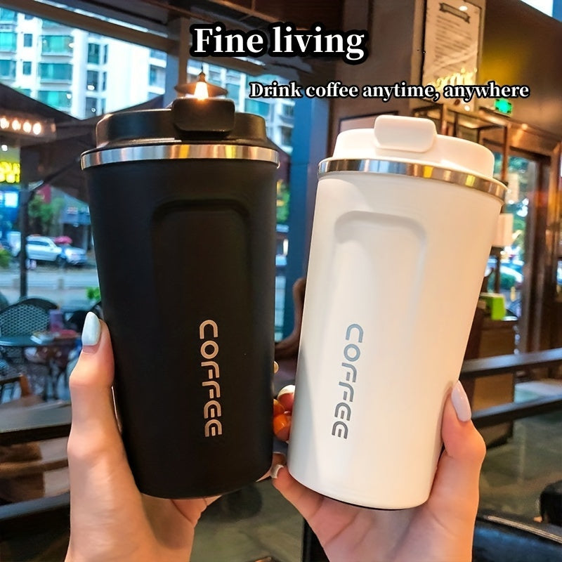 Vacuum Insulated Travel Mug, Black 510ml Stainless Steel Coffee Tumbler with Double-Wall Construction for Reusable Tea and Everyday Office Drink Routines