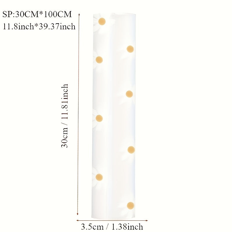 Cabinet Liner Rolls with Green Leaf and Floral Pattern, Two-Roll Set in Listed PVC for Compatible Kitchen Drawers, Shelves and Decorative Tabletop Organization