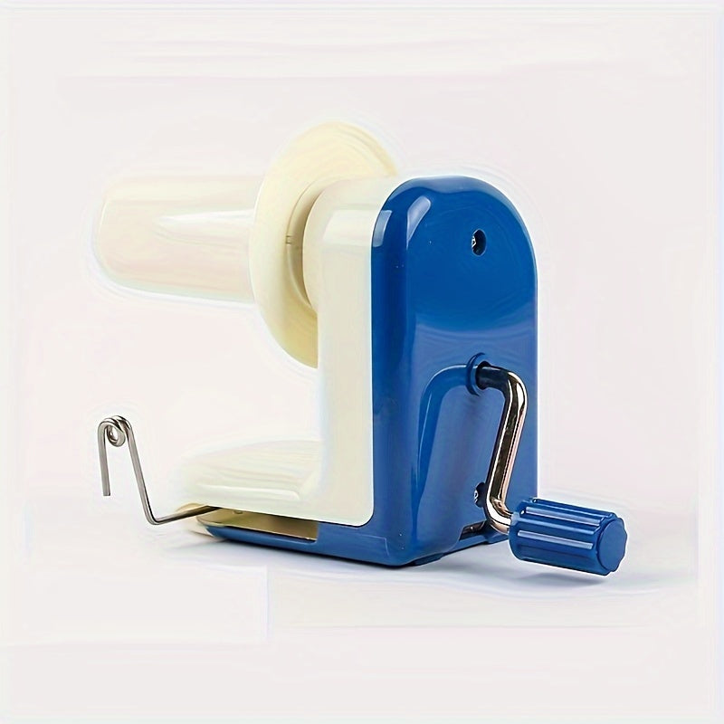 Manual Yarn Ball Winder in Blue, Single Craft Yarn Winding Tool for Preparing Suitable Wool and Yarn for Hand Knitting, Crochet Projects and Home Craft Organization