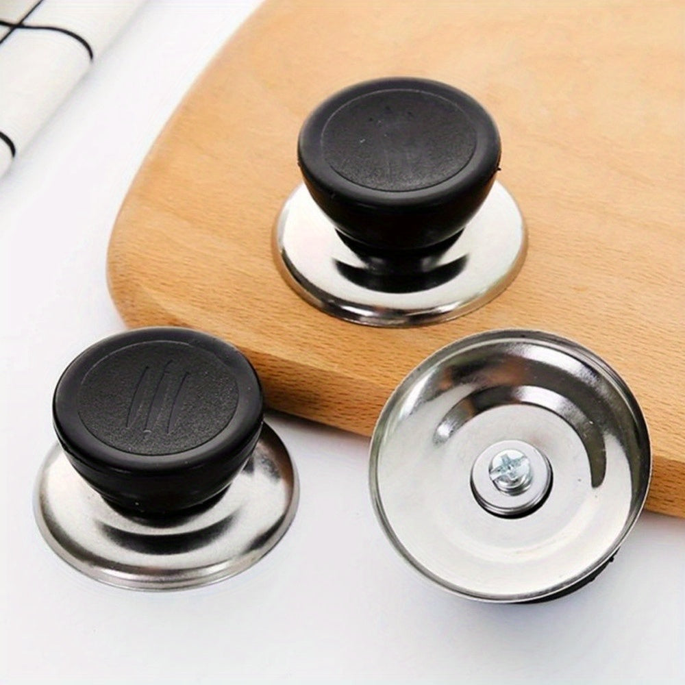 Pot Lid Replacement Knobs in Black, Three or Five-Piece Handle Packs for Compatible Glass Cookware Lids, Kitchen Repairs and Everyday Cookware Maintenance