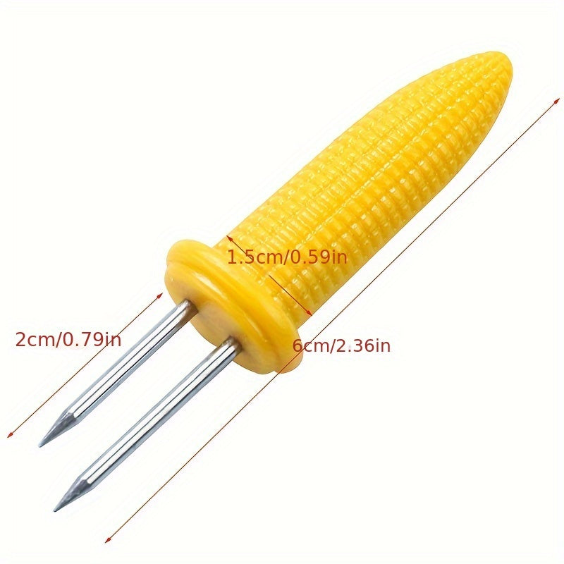 10pcs Stainless Steel Corn Holders - Set of 10 - Perfect for BBQs and Picnics