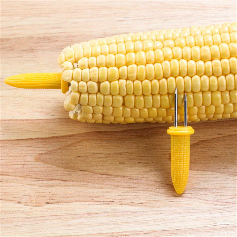 10pcs Stainless Steel Corn Holders - Set of 10 - Perfect for BBQs and Picnics