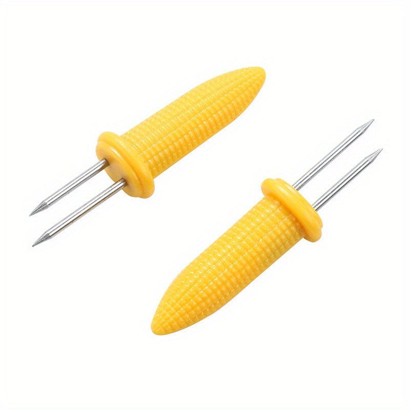 10pcs Stainless Steel Corn Holders - Set of 10 - Perfect for BBQs and Picnics