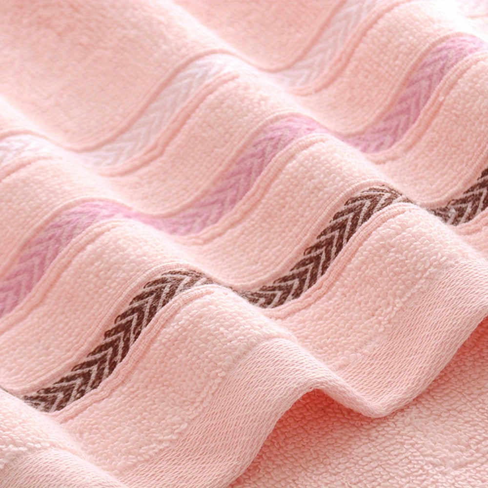 Two Tone Bathroom Towel Set of 2 with Reinforced Edge Stripes, Soft Lightweight Towels in Six Paired Color Options for Everyday Home Drying Routines