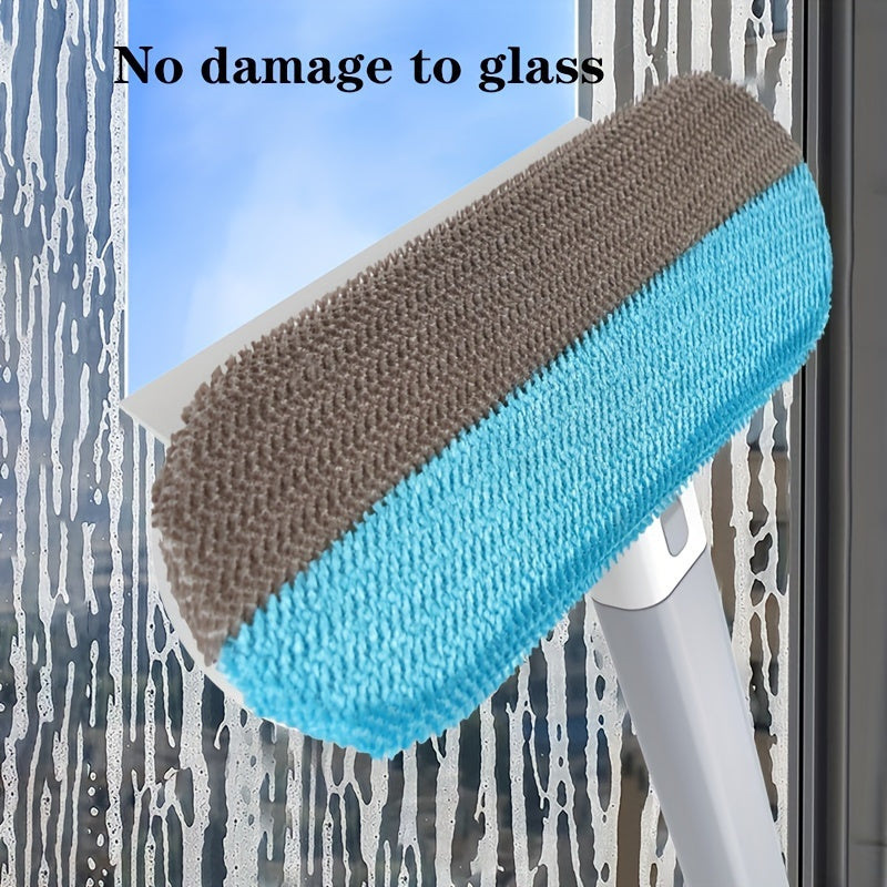 Manual Window Cleaning Brush, Grey 1-Piece Multipurpose Cleaning Tool with No Power Required for Everyday Home and Commercial Window Care