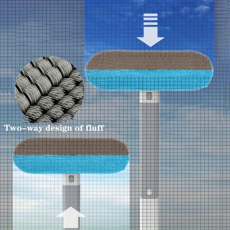 Manual Window Cleaning Brush, Grey 1-Piece Multipurpose Cleaning Tool with No Power Required for Everyday Home and Commercial Window Care