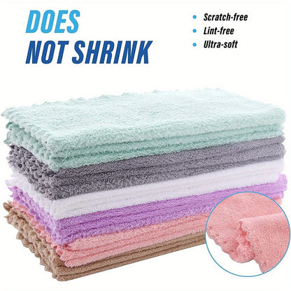 Small Square Washcloths 40-Pack with Listed 9.4 x 9.4 Inch Size, Soft Absorbent Bathroom Cloths in Random Colors with Standard or Striped Options