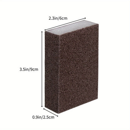 Emery Scouring Sponge Set of 5 for Manual Kitchen Scrubbing, Abrasive Cleaning Pads for Compatible Cookware Surfaces and Targeted Stain, Rust or Scale Cleanup