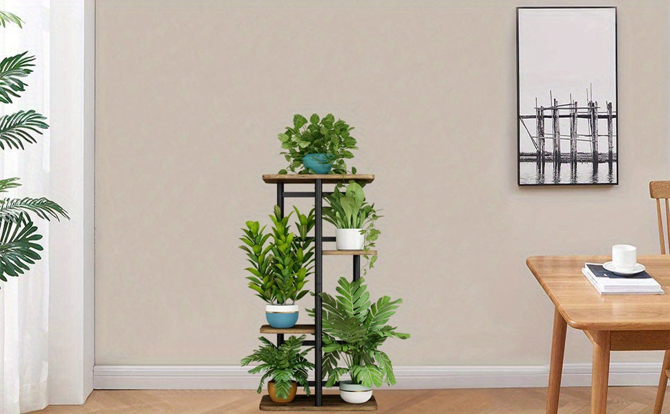 Indoor Plant Shelf for Multiple Plants, Decorative Plant Display Stand for Living Room Corners, Balcony Arrangements and Home Garden Pot Organization