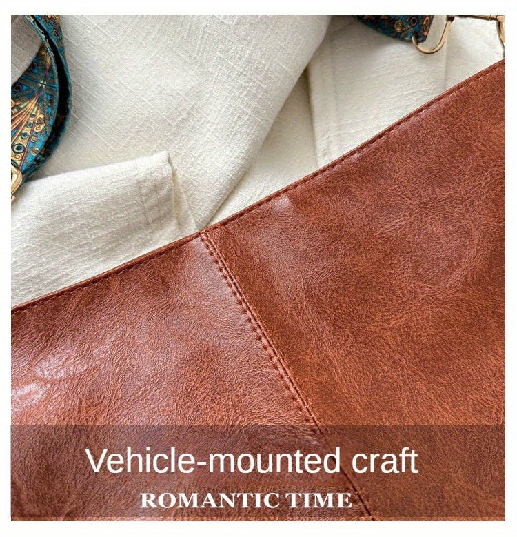 Bohemian Hobo Crossbody Bag for Women with Geometric Strap and Hamsa Hand/Evil Eye Pendant, Large-Capacity Retro Shoulder Handbag in 11 Colors