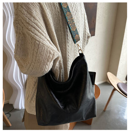 Bohemian Hobo Crossbody Bag for Women with Geometric Strap and Hamsa Hand/Evil Eye Pendant, Large-Capacity Retro Shoulder Handbag in 11 Colors