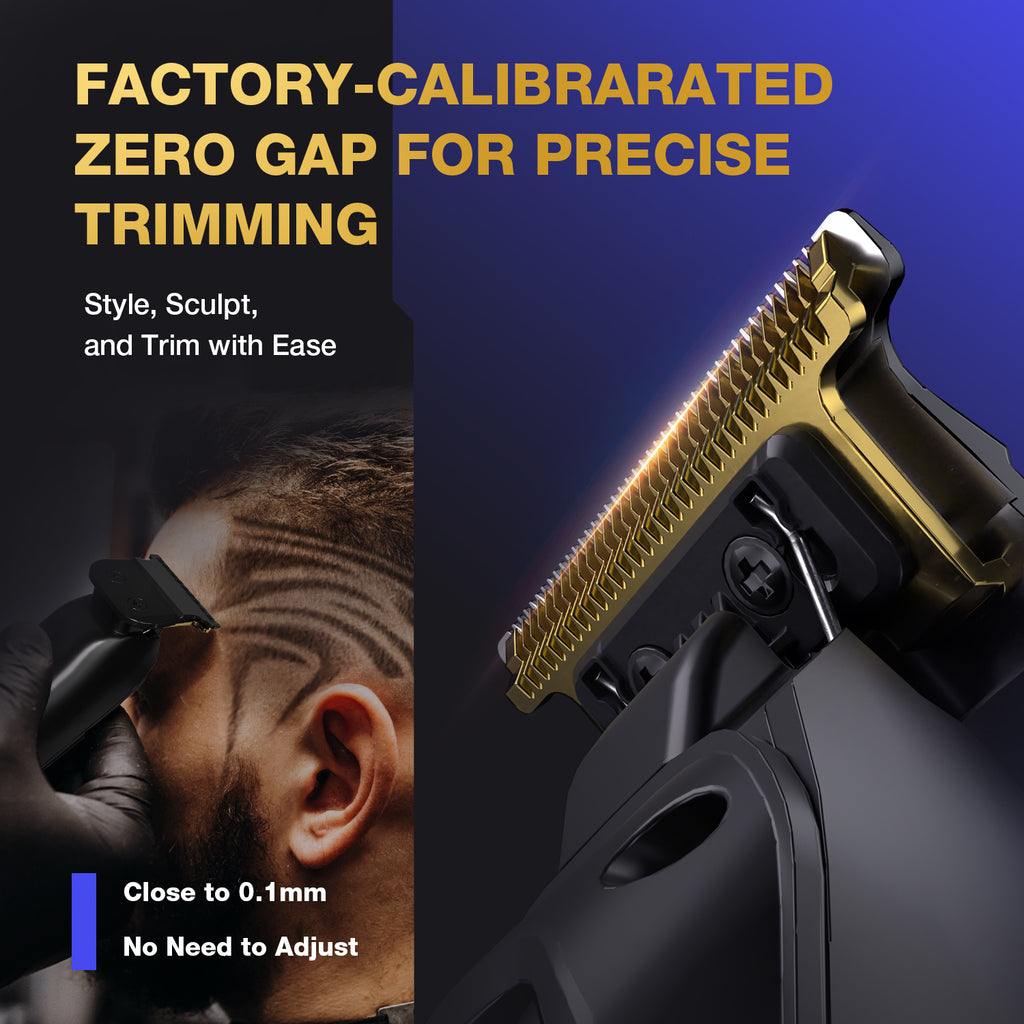 Cordless Grooming Tools by SUPRENT for Men, T-Blade Beard Trimmer or Hair Clippers with Listed LED Display and Rechargeable Power for Home Styling