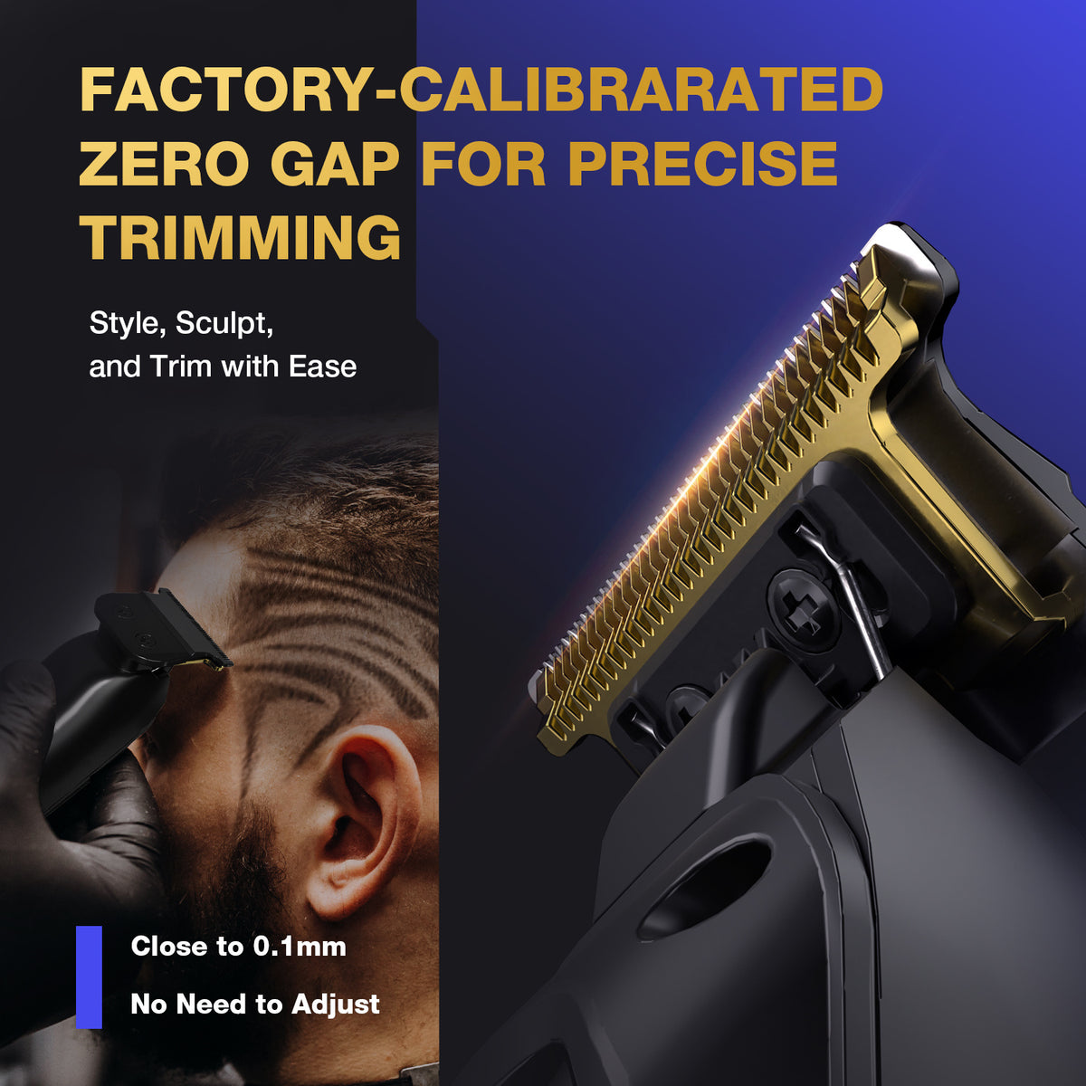 Cordless Grooming Tools by SUPRENT for Men, T-Blade Beard Trimmer or Hair Clippers with Listed LED Display and Rechargeable Power for Home Styling