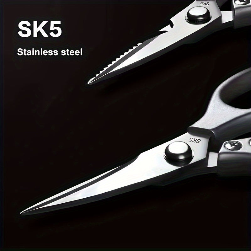 Kitchen Scissors for Meat and Poultry, 1-Pack 304 Stainless Steel Cooking Shears for Chicken and Fish Preparation in Home and Apartment Kitchens