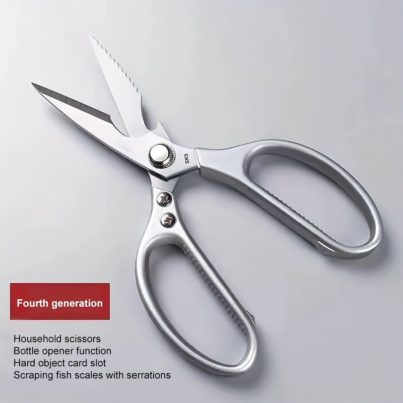 Kitchen Scissors for Meat and Poultry, 1-Pack 304 Stainless Steel Cooking Shears for Chicken and Fish Preparation in Home and Apartment Kitchens